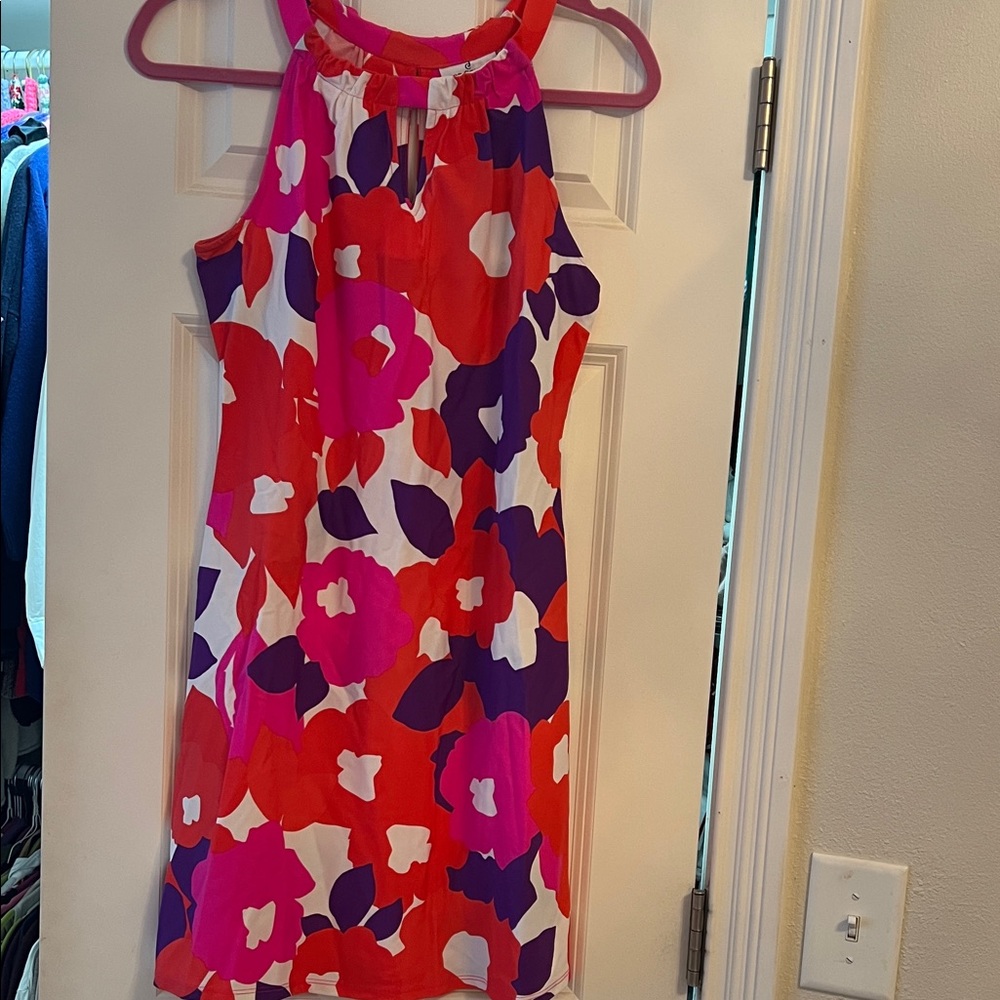 Jude Connolly Lisa Floral Dress in Red, Pink, and Purple